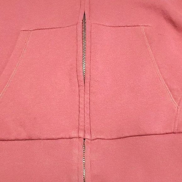 PINK Mauve Soft Comfy Long Sleeve Lounging Zippered Sweater Hoodie - Picture 5 of 8